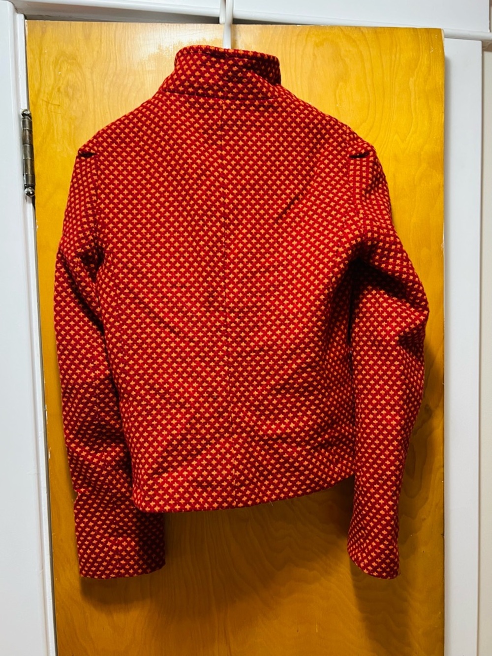 French Connection Red Patterned Button-Up Jacket - Picture 3 of 9